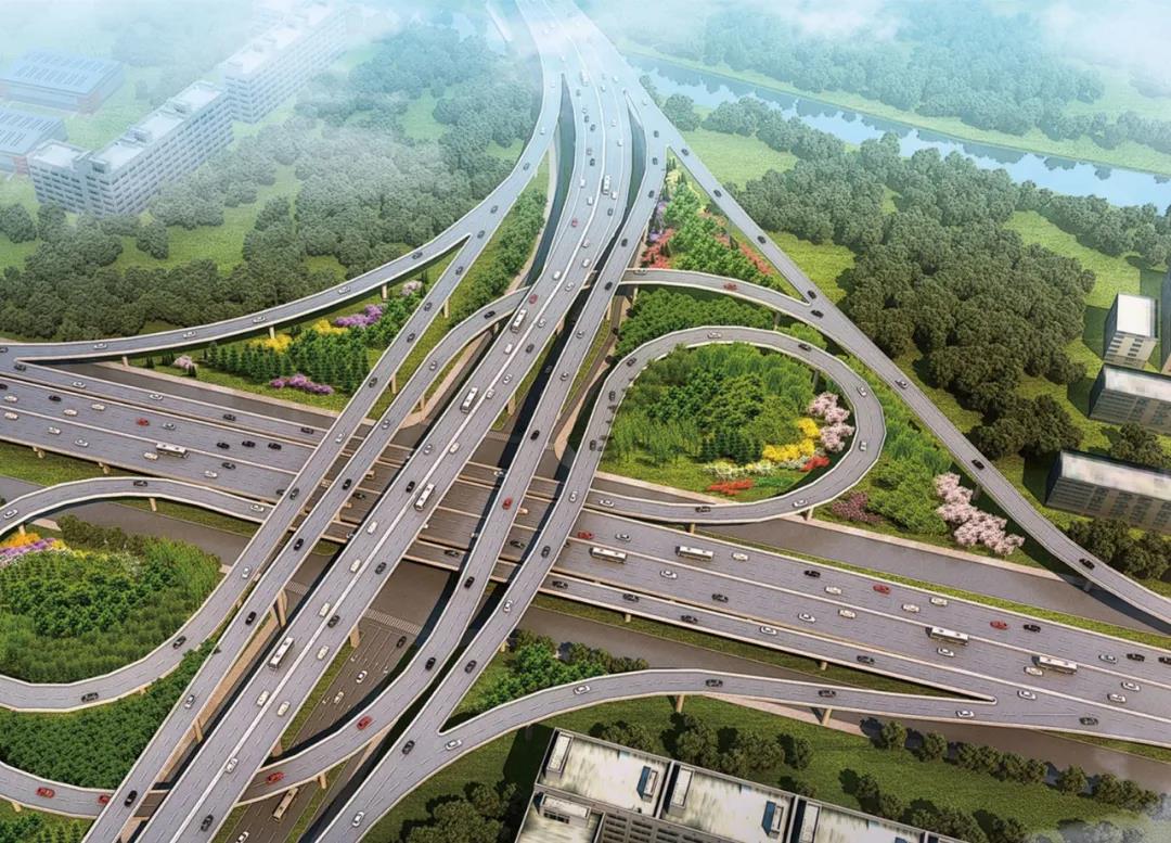 内蒙古超级立交桥全面进入落梁阶段